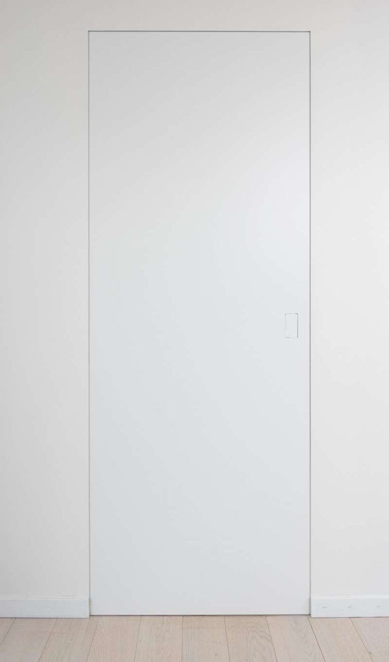 Moderne witte deur frameless
